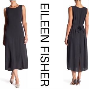 SOLD//Eileen Fisher 100% Silk Midi Dress